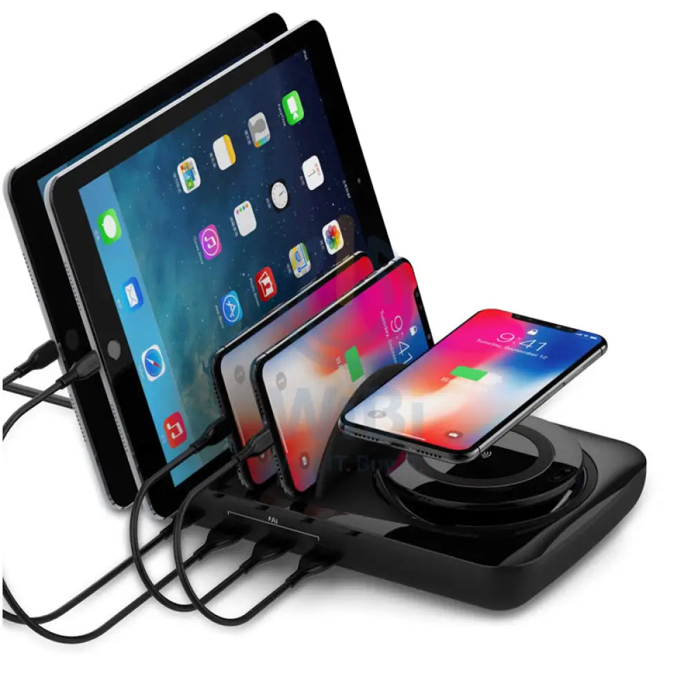 SOOPII WIV6 5 in 1 Wireless Charging Station - USB / Type-C / Black Accessories > Power Adapters