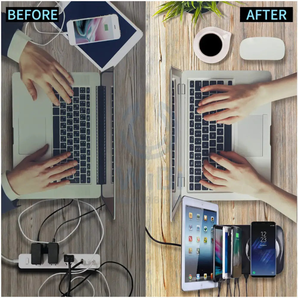 SOOPII WIV6 5 in 1 Wireless Charging Station - USB / Type-C / Black Accessories > Power Adapters