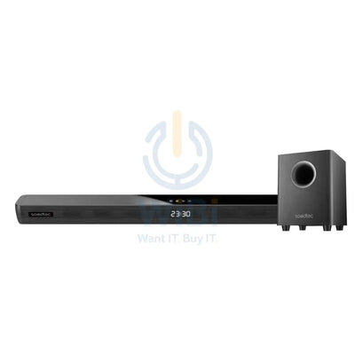Soundtec By Porodo 2.1 CH Soundbar With Wireless Subwoofer - Black Accessories > Audio > Speakers