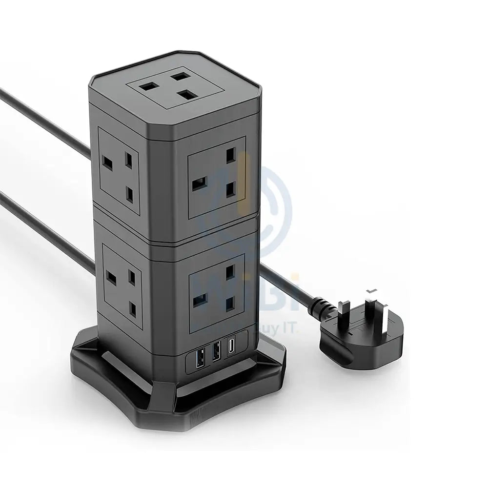 Stacked Multi-purpose Power socket with 2 USB-A Slots & 1 PD 30W USB-C Slot Detachable Accessories > Power > Power