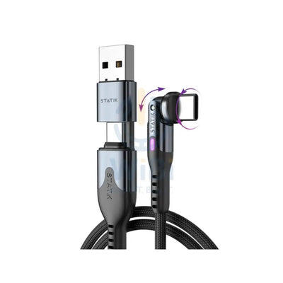 Statik PowerPivot Pro 100w Nylon Braided C-C Cable 3m - Black Accessories > Cables & Converters > Cables