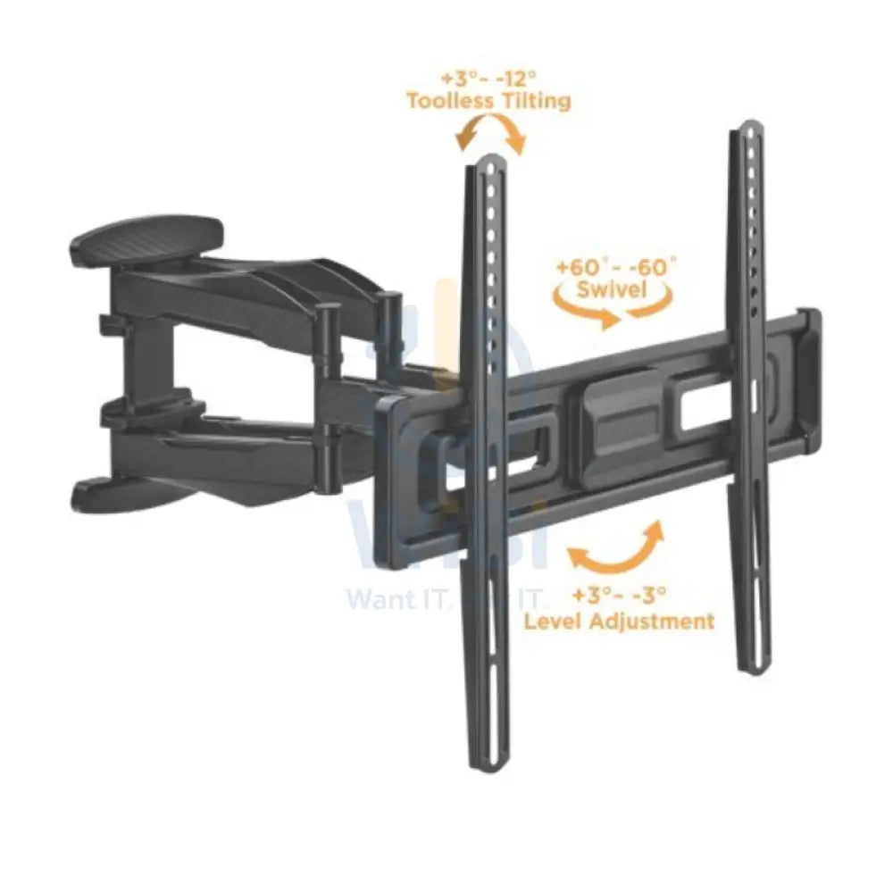 Stylish Full Motion TV Wall Mount - Black Accessories > Mobiles & Tablets > Mobiles > Screen Protectors & Covers