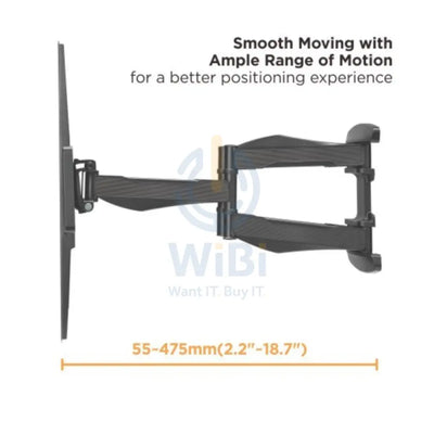 Stylish Full Motion TV Wall Mount - Black Accessories > Mobiles & Tablets > Mobiles > Screen Protectors & Covers