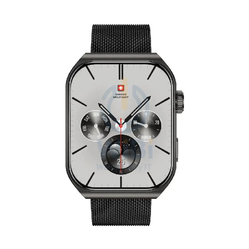Swiss Military Alps 3 Gun Steel Strap - Gun Metal / Smart Watch Smart Watches
