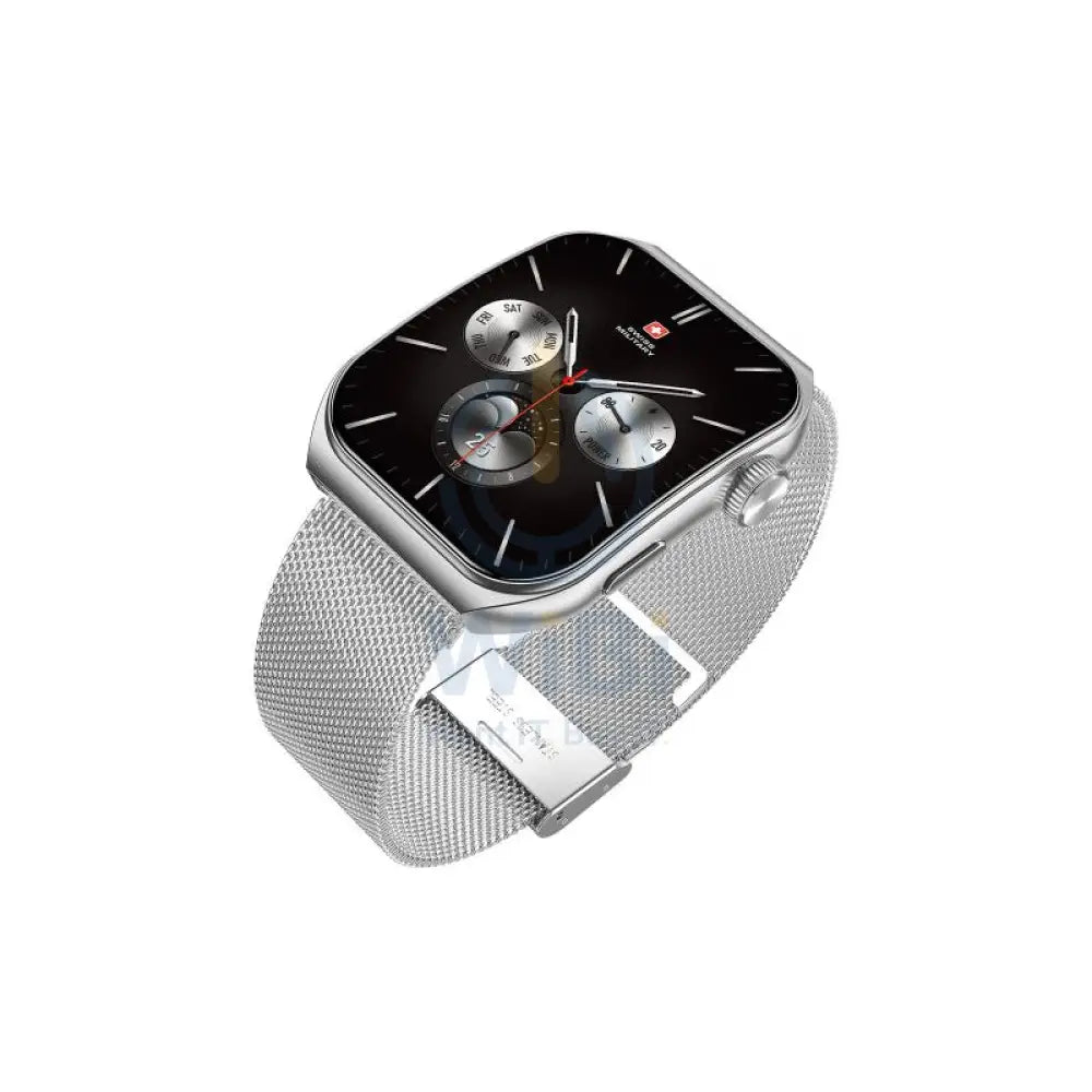 Swiss Military Alps 3 Gun Steel Strap - Silver Metal / Smart Watch Smart Watches