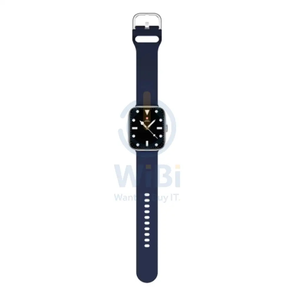 Swiss Military Alps 4 Blue Silicon Strap - Silver Frame / Smart Watch Smart Watches