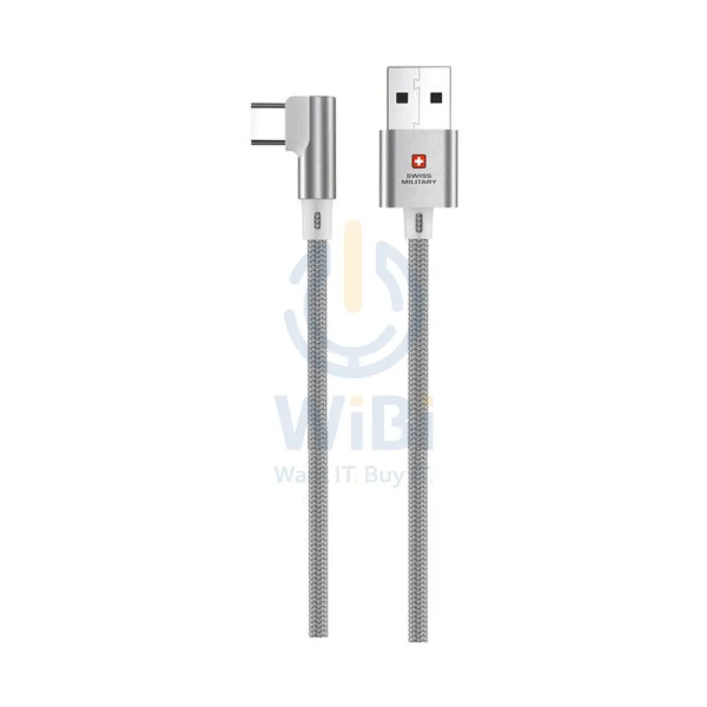 Swiss Military Braided USB-A To Type-C Data Sync And Charging Cable - 2 Meter / 60W / White Accessories > Cables &