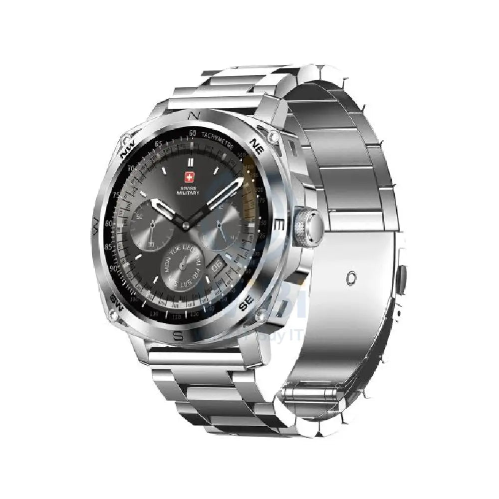 Swiss Military Dom 4 Silver Steel - Smart Watch Smart Watches