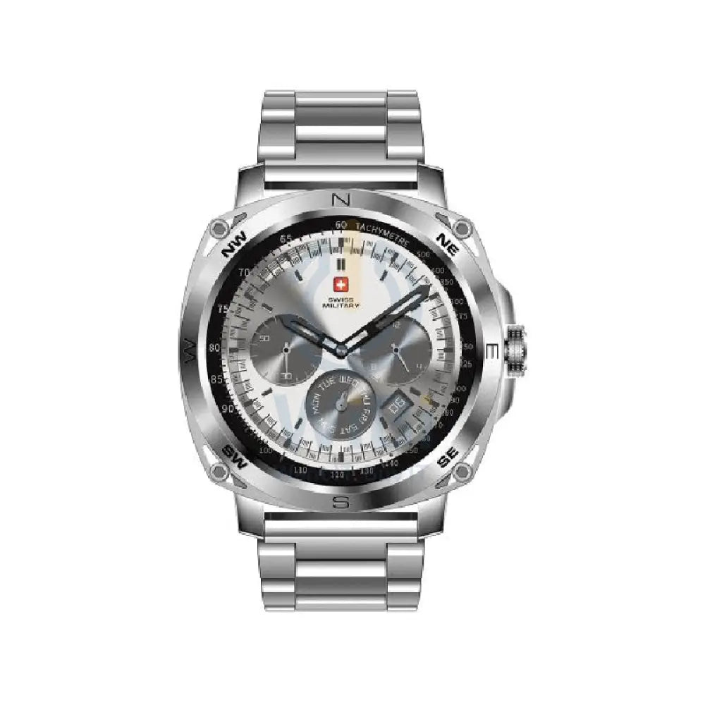 Swiss Military Dom 4 Silver Steel - Smart Watch Smart Watches