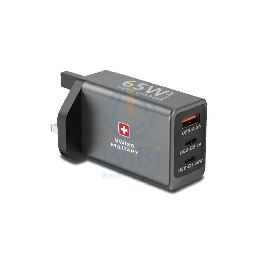 Swiss Military GaN PowerStation with Type-C and USB-A - Grey Accessories > Power Adapters
