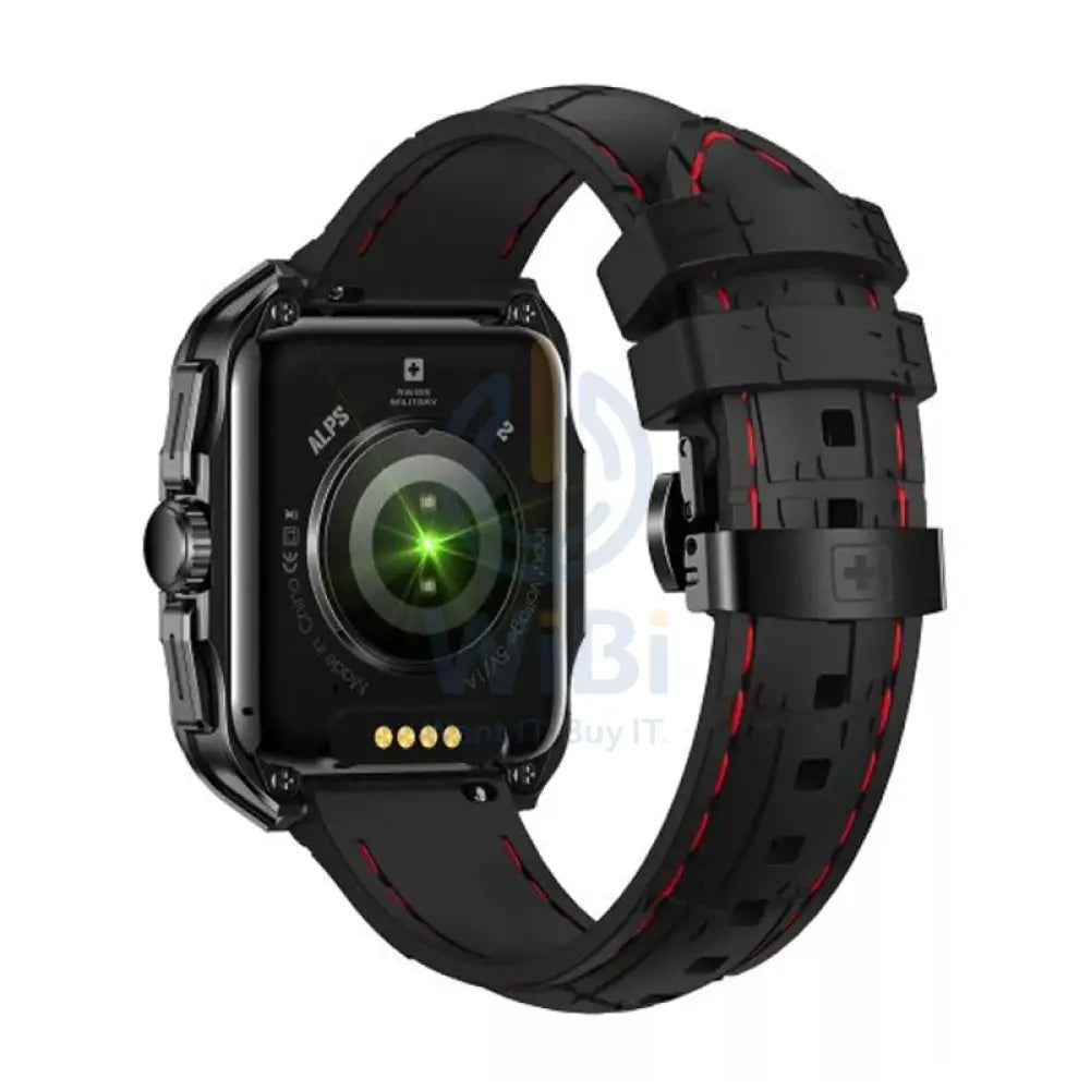Swiss Military Smart Watch With GunFrame Black Silicon Strap Smart Watches