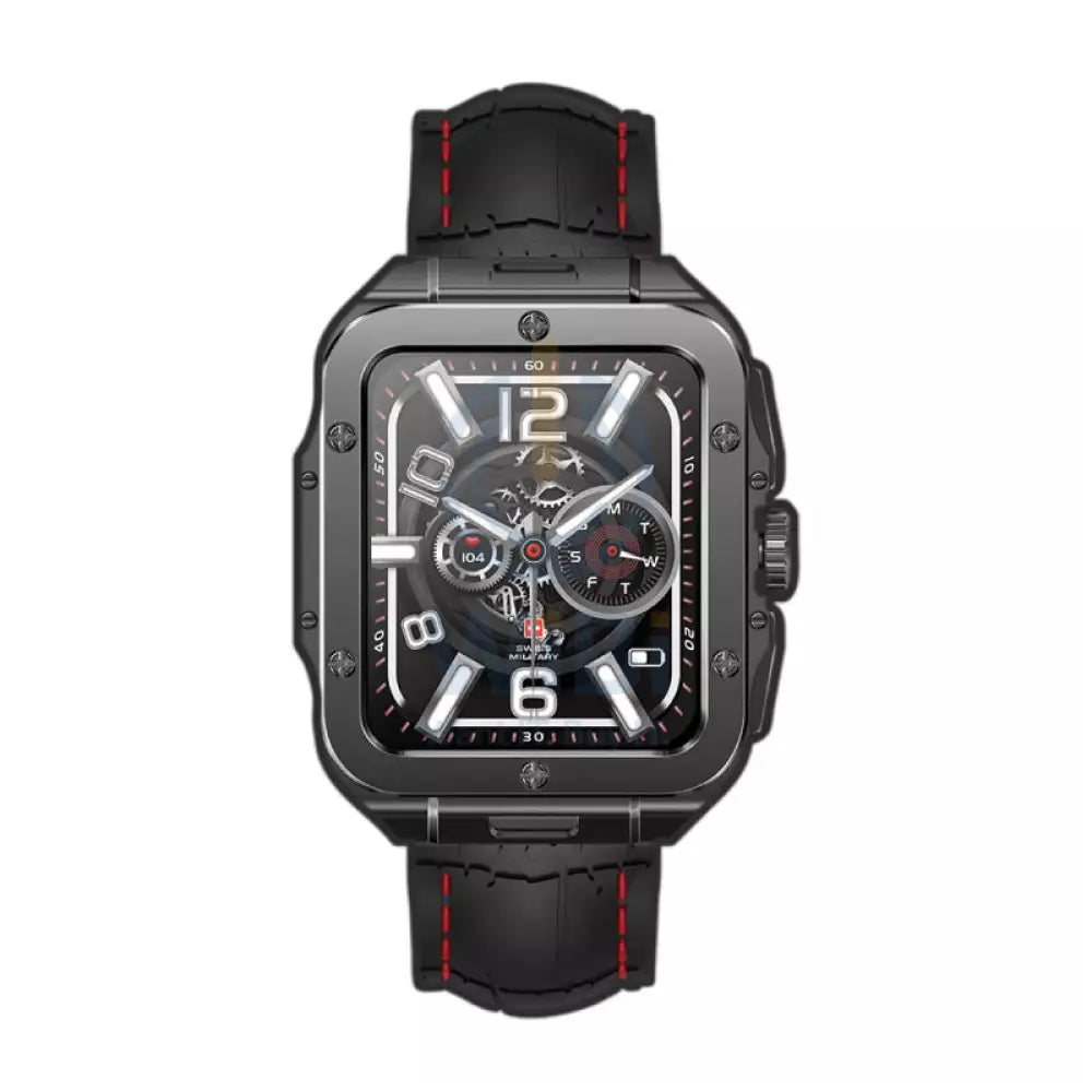 Swiss Military Smart Watch With GunFrame Black Silicon Strap Smart Watches