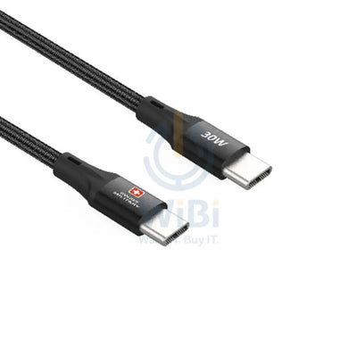 Swiss Military USB-C To USB-C Data Sync Charging Cable - 1.2 Meter / 30W / Black Accessories > Cables & Converters >