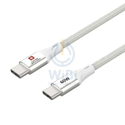 Swiss Military USB-C To USB-C Data Sync Charging Cable - 1.2 Meter / 60W / White Accessories > Cables & Converters >