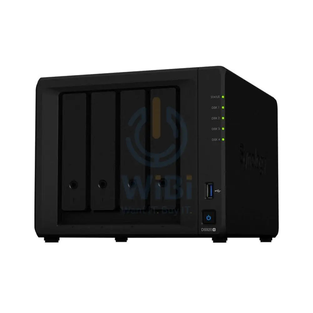 سينولوجي ديسك ستيشن DS920+ - 12 تيرابايت / 3x 4 تيرابايت / ساتا / 4-خلجان / USB / شبكة محلية / إيساتا / كمبيوتر مكتبي