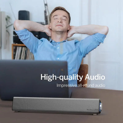 TaoTronics PC Sound Bar Wired Computer Speaker Accessories > Mobiles & Tablets
