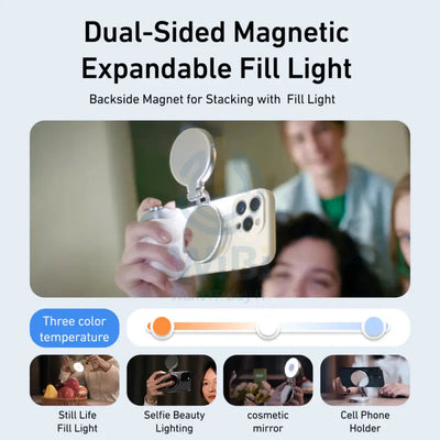 TELESIN Fun Shot Magnetic Grip - 130mAh / White Accessories > Mobiles & Tablets > Mobiles > Grips