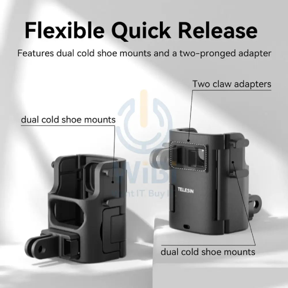 TELESIN Multi-Function Expansion Frame for DJI Pocket 3 - Black Accessories > Cameras