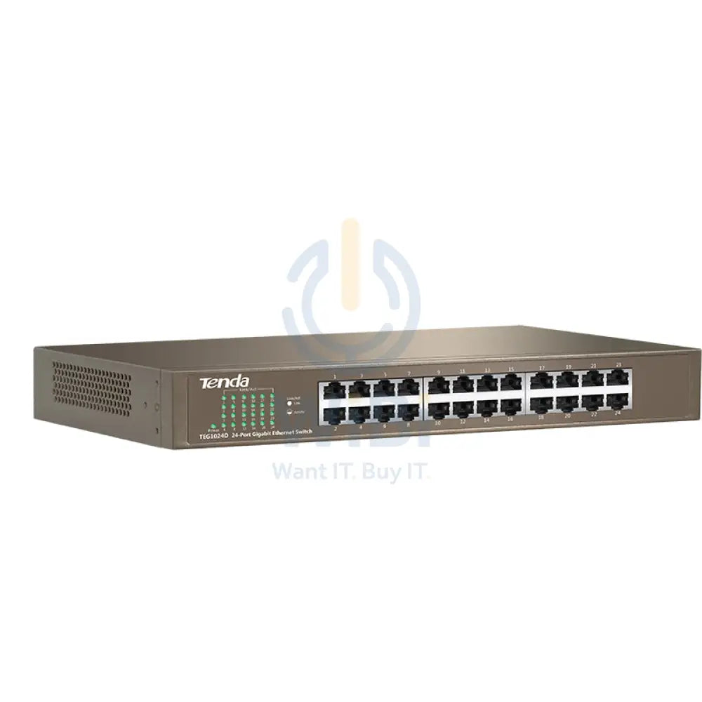 Tenda 24-Port Gigabit Ethernet Switch - 48Gbps / RJ45 / 24-Port Switch Networking Products > Switches