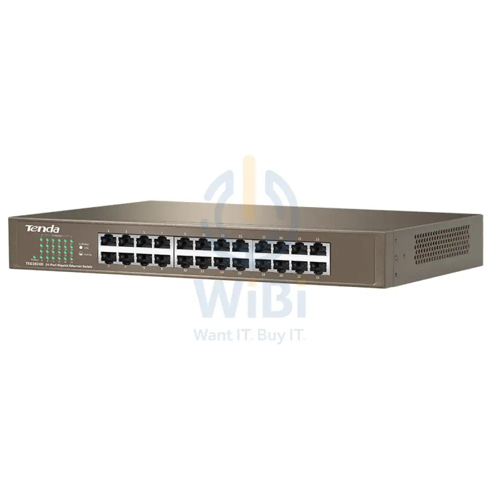 Tenda 24-Port Gigabit Ethernet Switch - 48Gbps / RJ45 / 24-Port Switch Networking Products > Switches