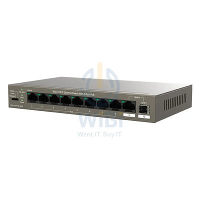 Tenda (TEG1110PF-8-102W) 9GE + 1SFP Ethernet Switch With 8-Port PoE - 20 Gbps / LAN Networking Products > Switches