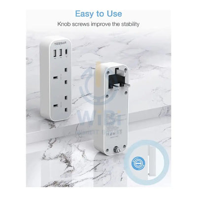 TESSAN Multi-Plug Extension Adapter - 15W / White Accessories > Power Adapters > Offer Zone