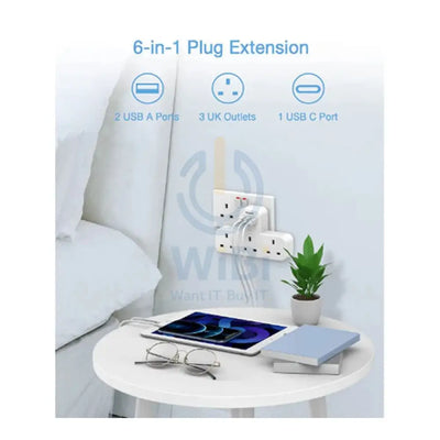 TESSAN Plug Extension Adapter - 15W / White Accessories > Power Adapters