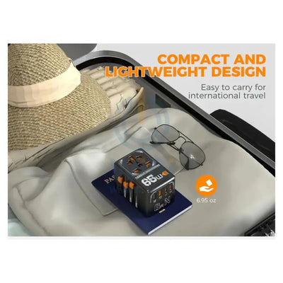 TESSAN Universal Travel Power Adapter - 65W / Black Accessories > Power Adapters