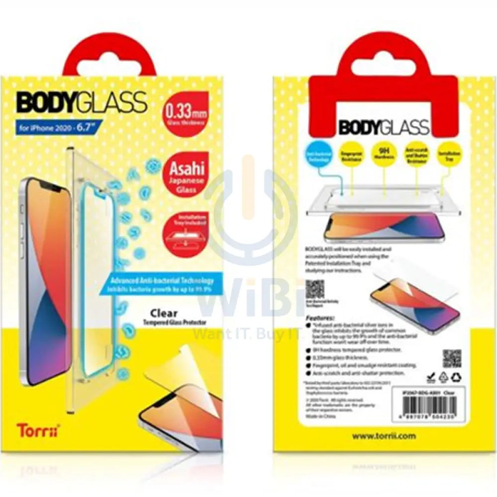 Torrii Bodyglass Anti-Bacterial Coating For Apple iPhone 12 Pro Max - Clear Accessories > Mobiles & Tablets > Mobiles >