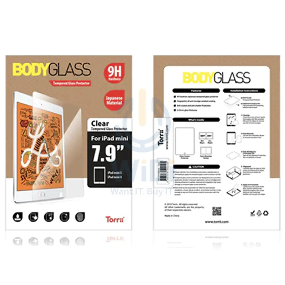 Torrii Bodyglass For Apple iPad Mini 5 and Apple iPad Mini 4 - Clear Accessories > Mobiles & Tablets > Tablets > Screen