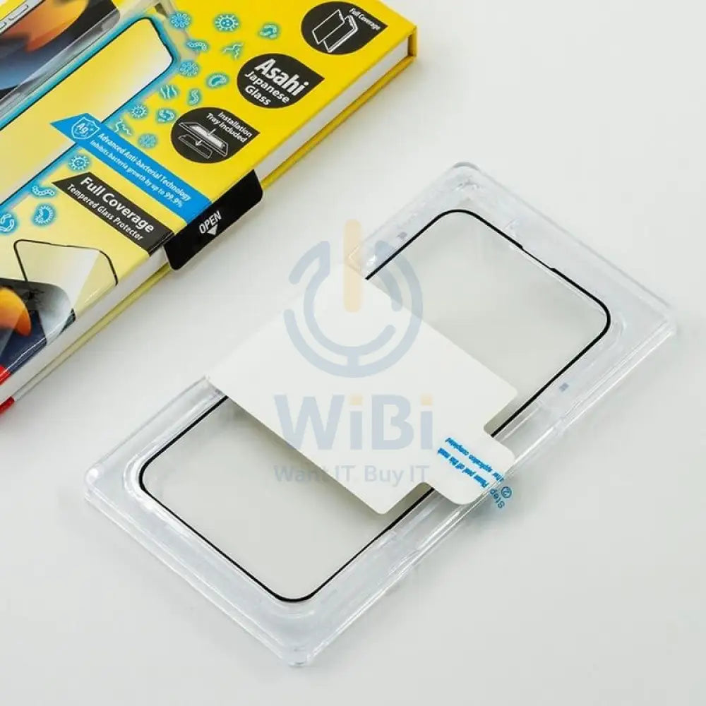 Torrii Bodyglass Full Coverage Curved Screen Protector - iPhone 13 Mini / Anti-bacterial Coating / Black