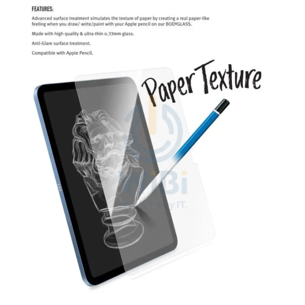 Torrii Bodyglass Paper Texture Glass Screen Protector For iPad 11 (A16) & iPad 10.9 (10Th Gen) - Clear Accessories >