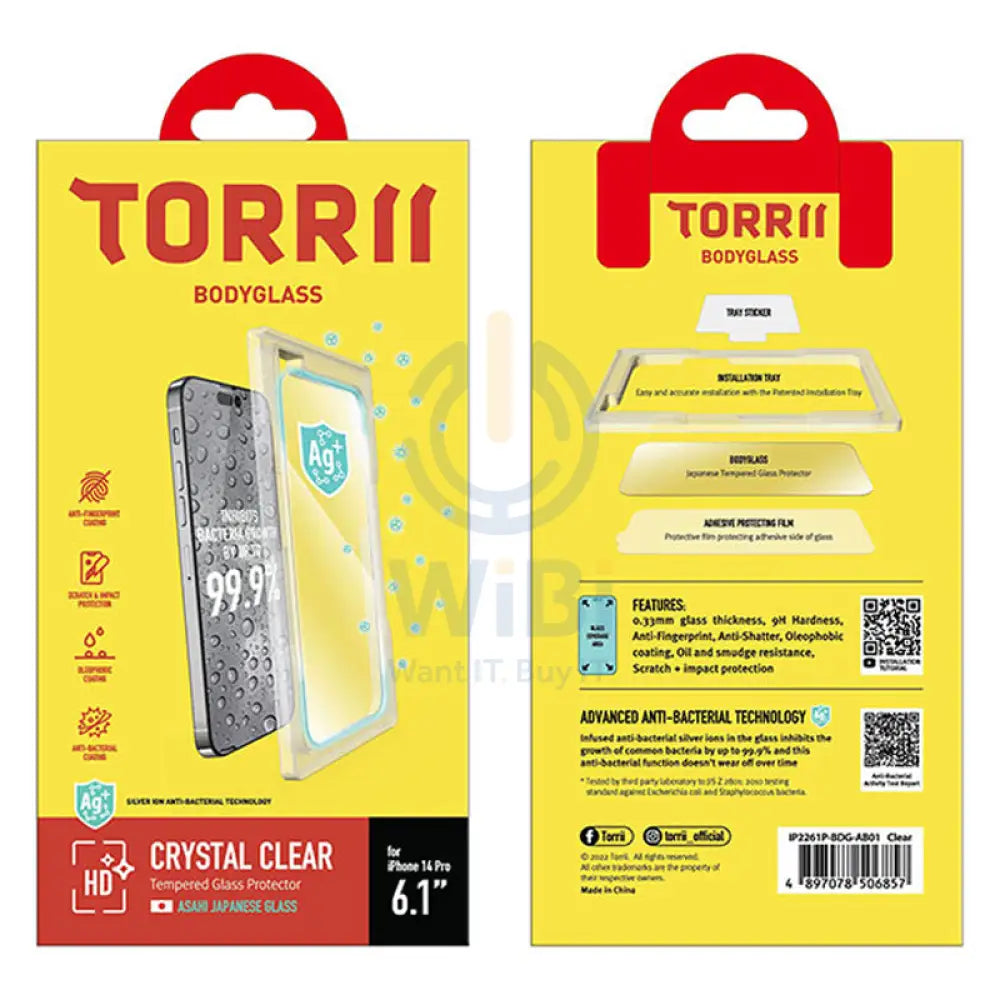 Torrii Bodyglass Screen Protector For Apple iPhone 14 Pro - Clear Accessories > Mobiles & Tablets > Mobiles > Screen