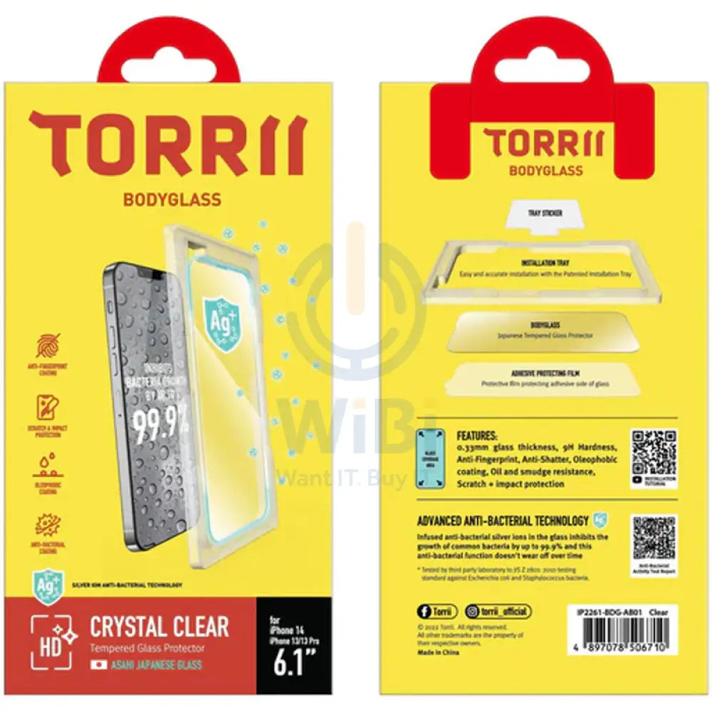 Torrii Bodyglass Screen Protector For iPhone 14 - Clear Accessories > Mobiles & Tablets > Mobiles > Screen Protectors