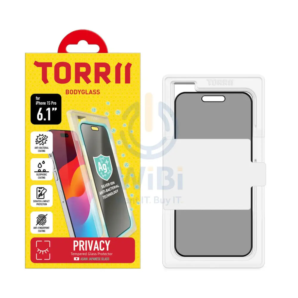 Torrii Bodyglass Screen Protector - iPhone 15 Pro / Privacy Black Accessories > Mobiles & Tablets > Mobiles > Screen