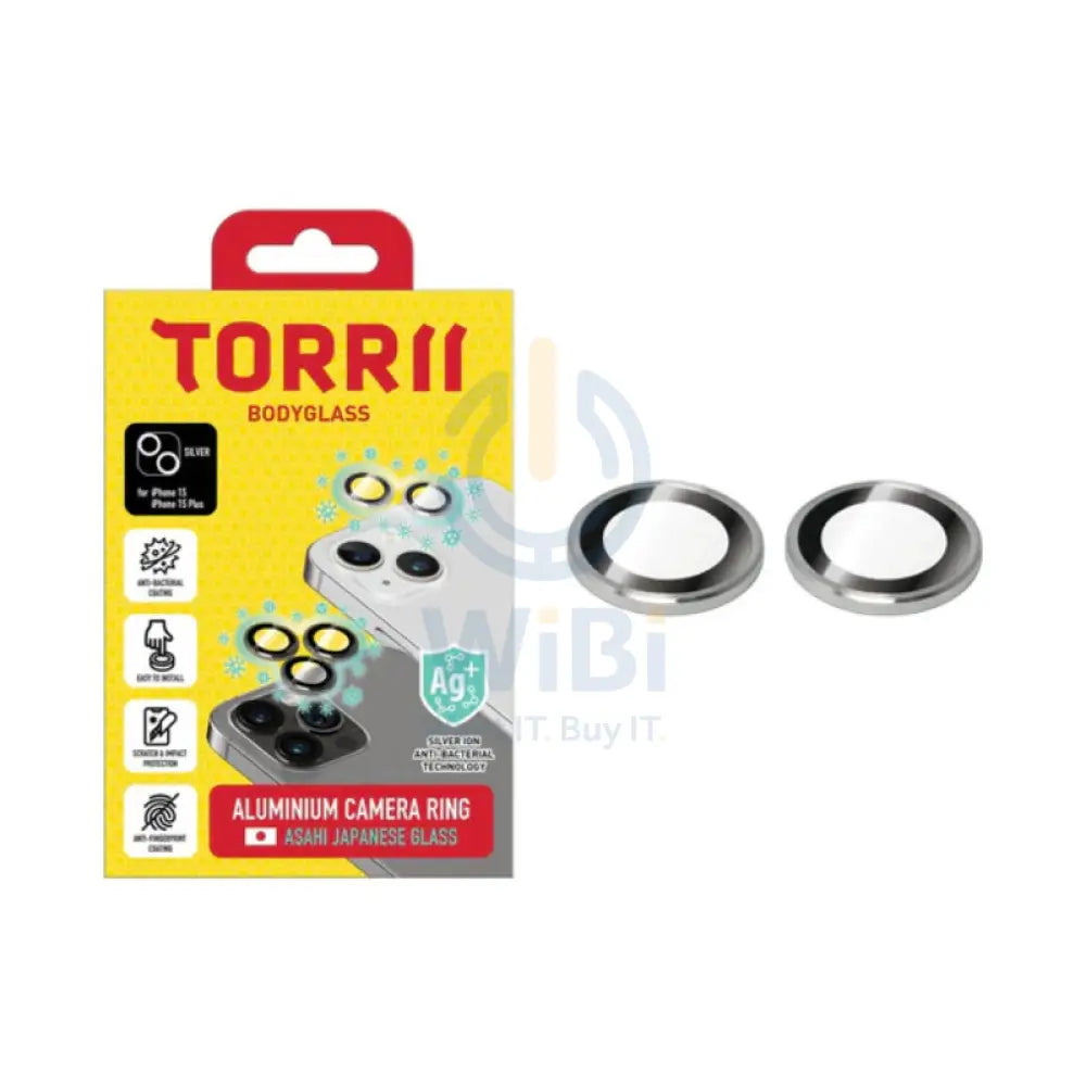 Torrii Individual Aluminium Ring Camera Lens Protector - Apple iPhone 15 Pro / Apple iPhone 15 Pro Max / Silver
