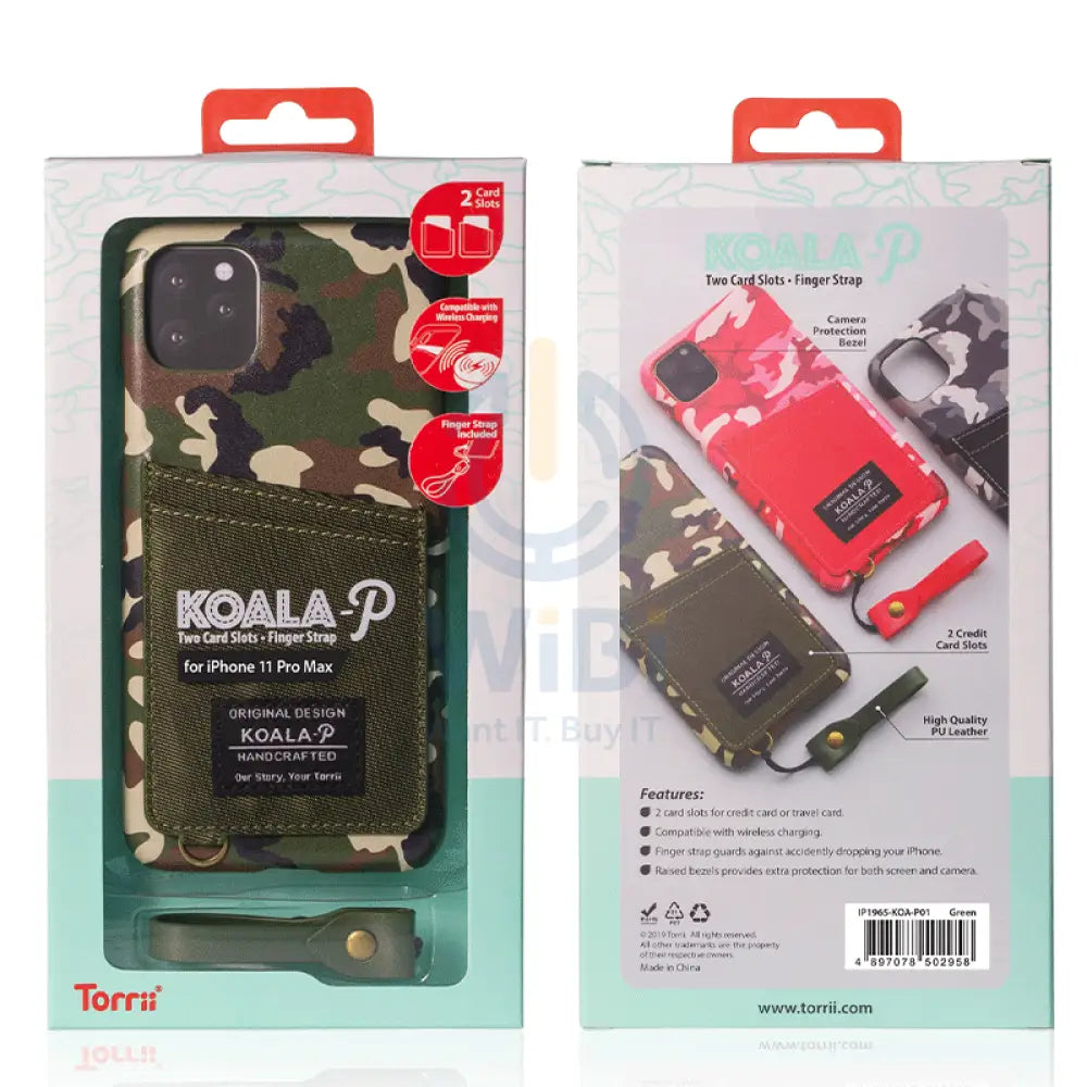 Torrii Koala Printed Case - iPhone 11 Pro Max / Green Accessories > Mobiles & Tablets