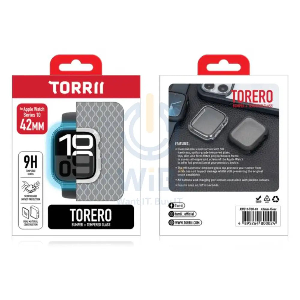 Torrii Torero Apple Watch Case With Screen Protector - Apple Watch Series 10 / 42mm / Clear Accessories > Smart Watches