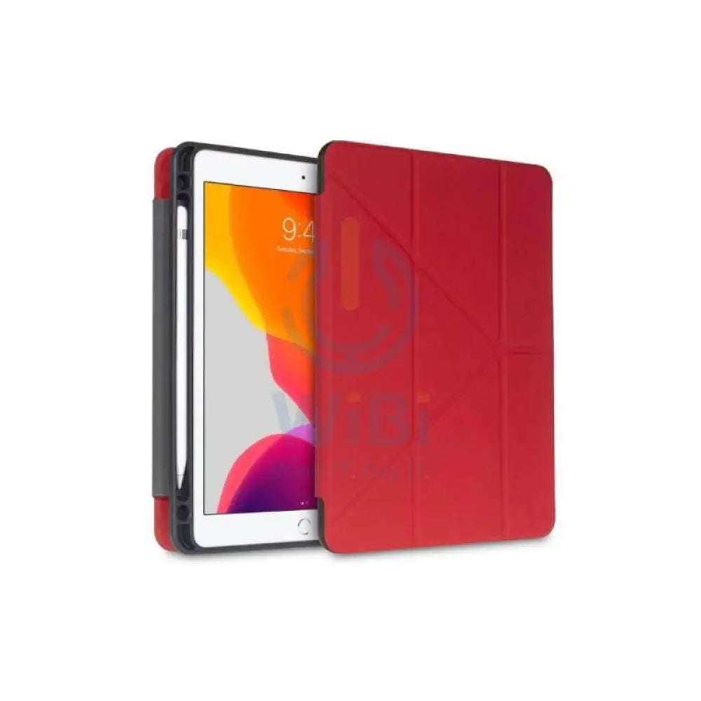 توري توريرو حافظة مع قلم فتحة - ابل ايباد 10.2 (2019) / أحمر