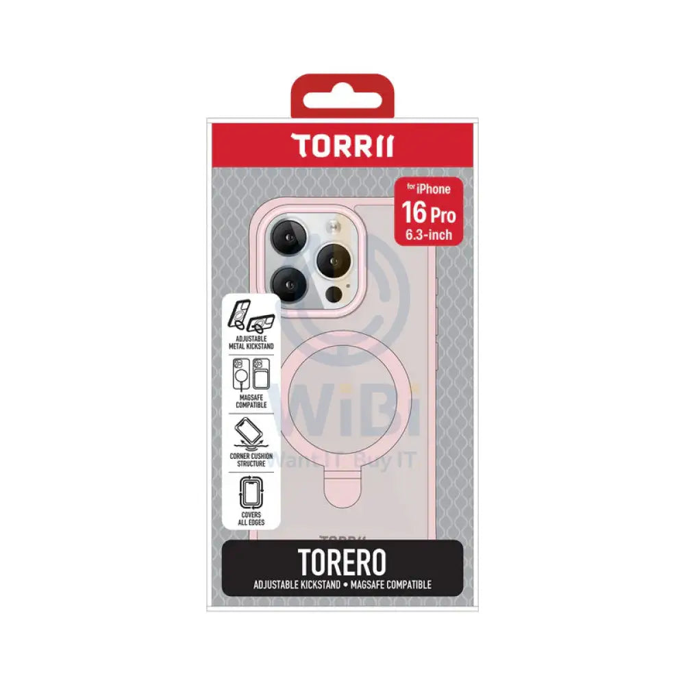 Torrii Torero MagSafe Stand Case - Apple iPhone 16 Pro (6.3”) / Pink Accessories > Mobiles & Tablets > Mobiles > Covers