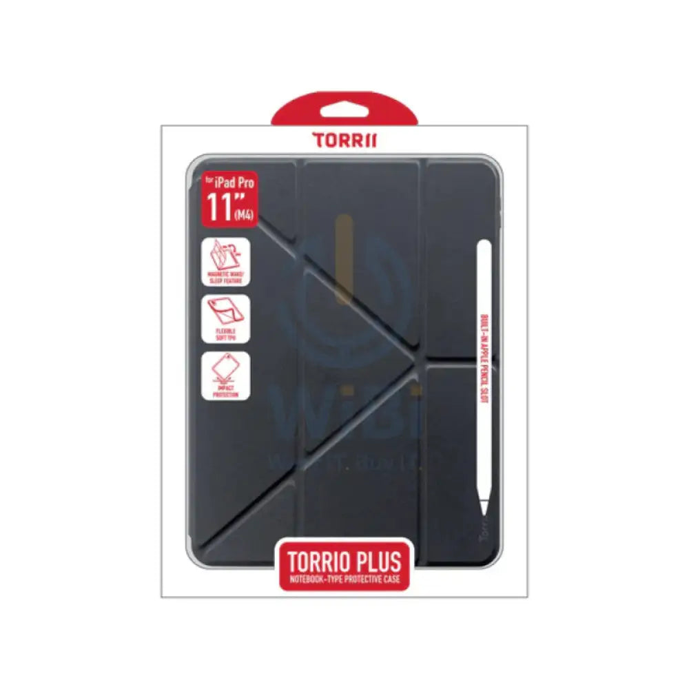 Torrii Torrio Plus Case - Apple iPad Pro 11-inch (M4) / Black Accessories > Mobiles & Tablets > Mobiles > Covers & Cases