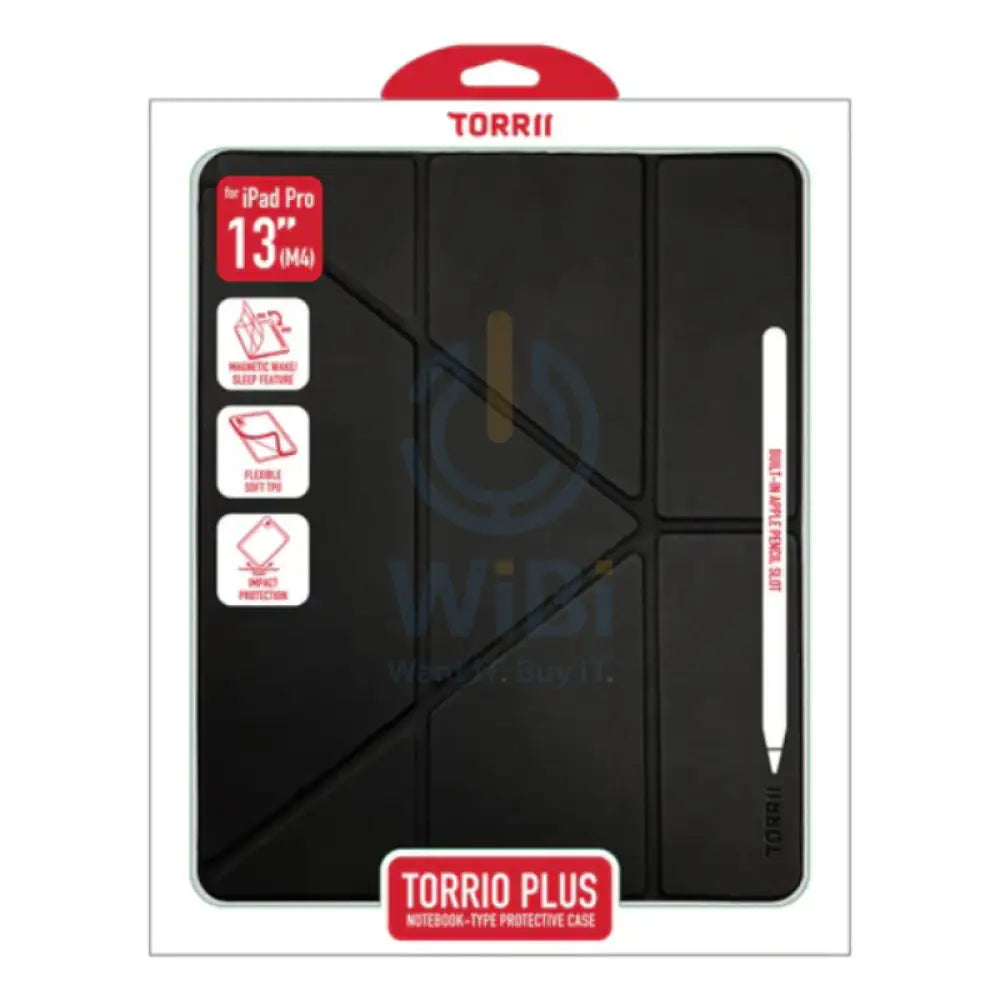 Torrii Torrio Plus Case - Apple iPad Pro 13-inch (M4) / Black Accessories > Mobiles & Tablets > Mobiles > Covers & Cases