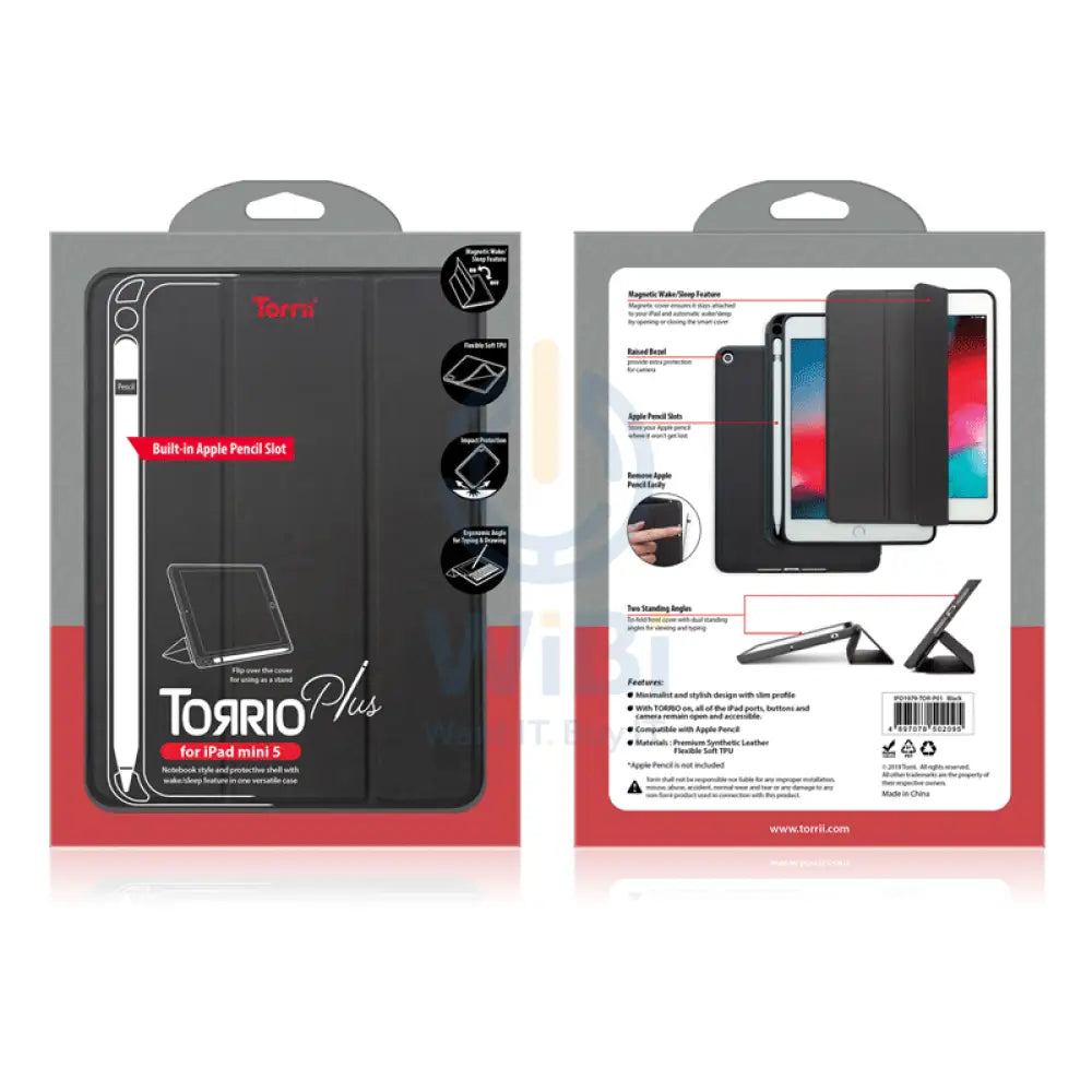 Torrii Torrio Plus Case For iPad Mini 5 And 4 - Black Accessories > Mobiles & Tablets > Offer Zone