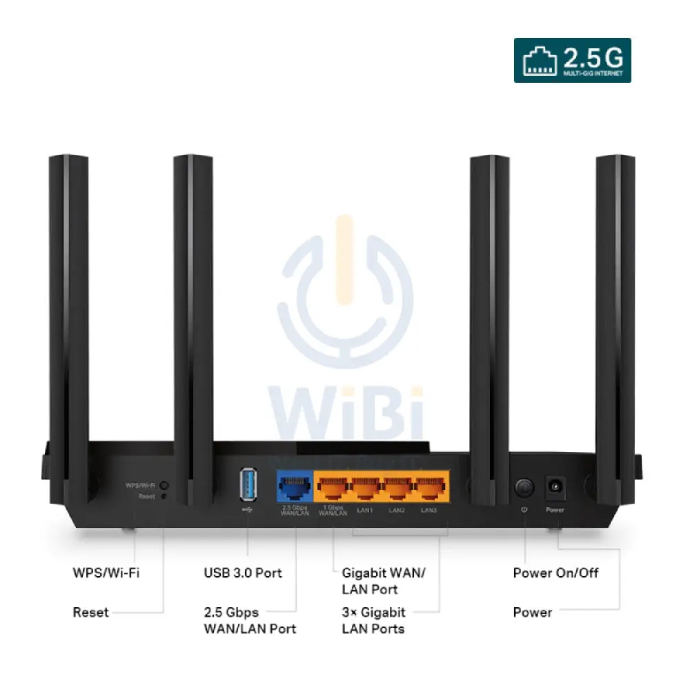 TP-Link (Archer AX55 Pro) AX3000 Dual Band Multi-Gigabit Wi-Fi 6 Router - 2.5 GHz(574 Mbps) / USB 3.0 / Gigabit WAN