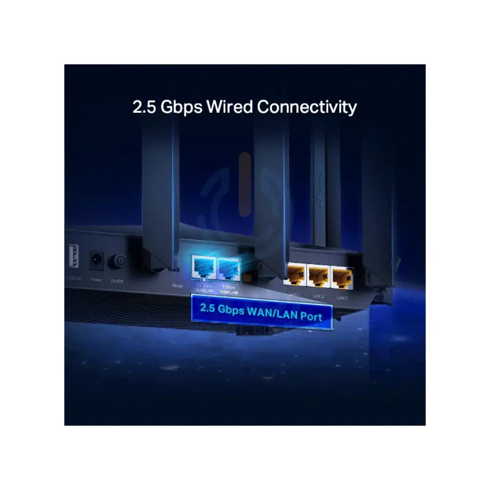 TP-Link Archer AX90 (AX6600) Tri-Band Wireless Router - 5GHz (4804 Mbps) / Gigabit WAN / Gigabit LAN Networking