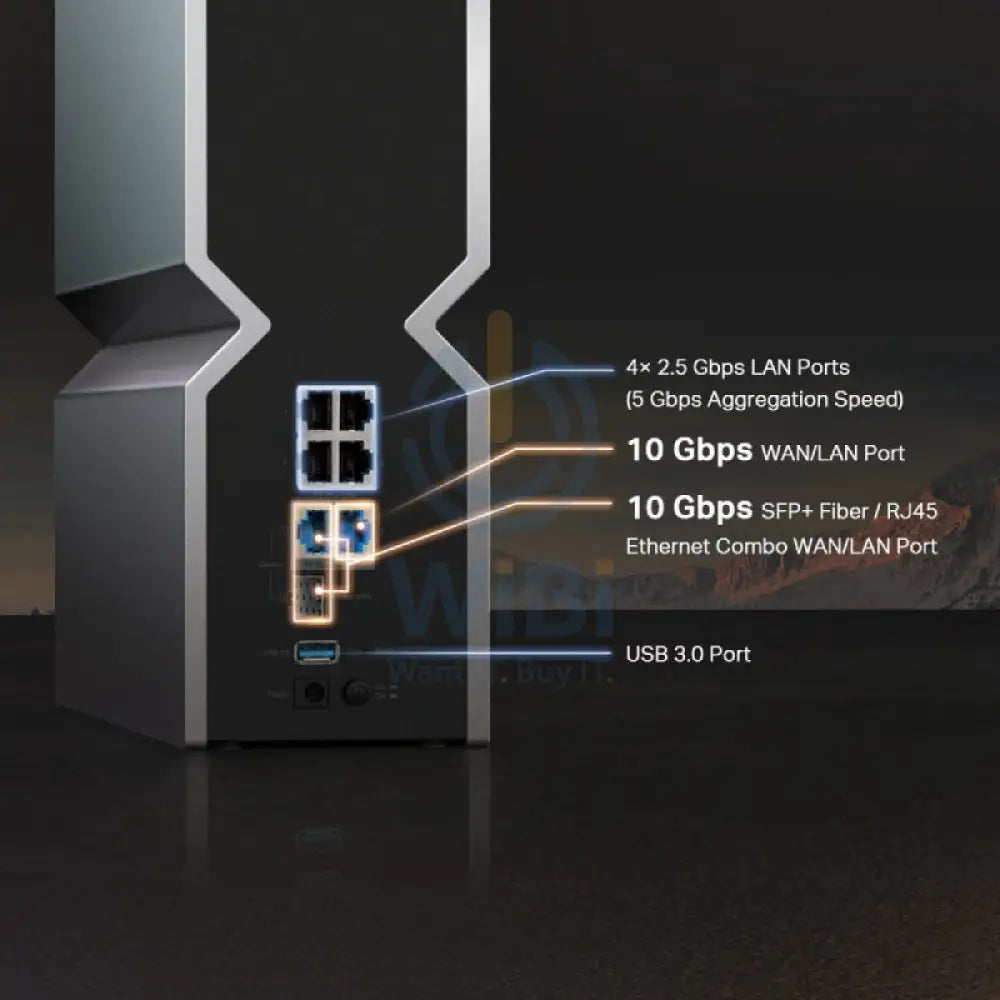 TP-Link Archer BE800 (BE19000) Tri-Band Wi-Fi 7 Router - 6GHz (11520 Mbps) / USB3.0 / Gigabit WAN / Gigabit LAN