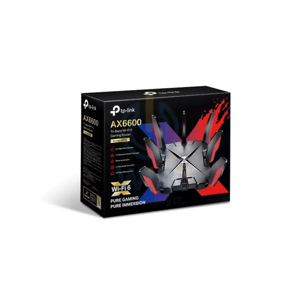 TP-Link Archer GX90 (AX6600) Tri-Band Wi-Fi 6 Gaming Router - 5GHz (4804 Mbps) / USB3.0 / Gigabit WAN / Gigabit LAN