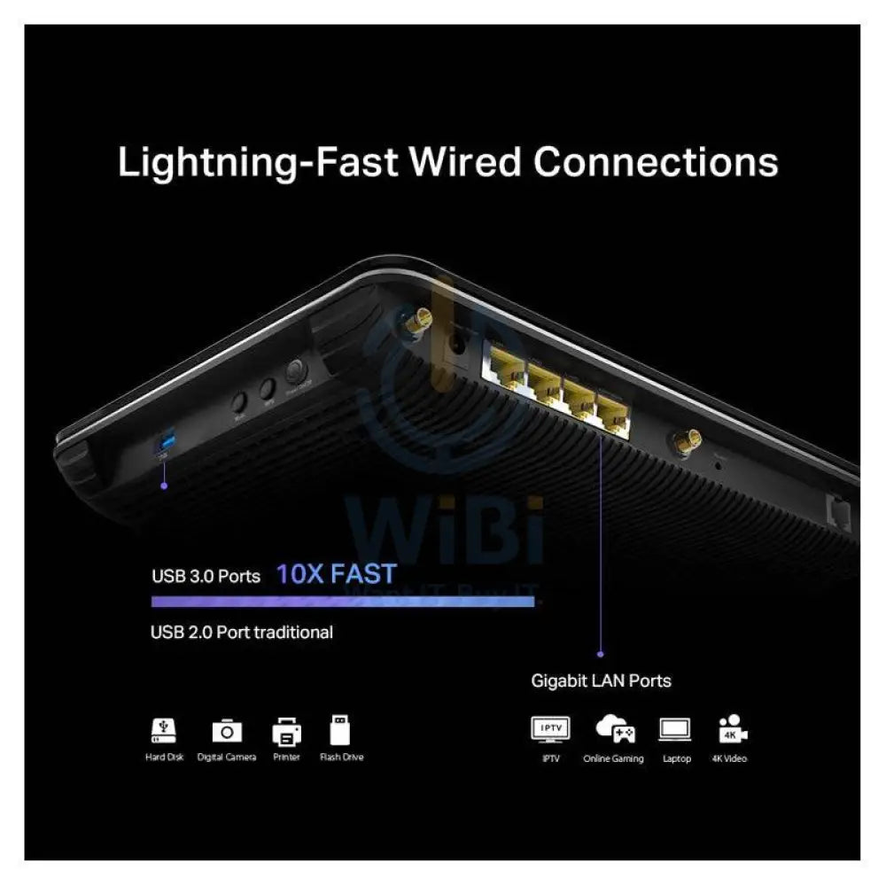 TP-Link Archer VR2100 VDSL/ADSL Modem Router - 2100Mbps / 2.4GHz, 5GHz / WAN / LAN / RJ11 Port / USB