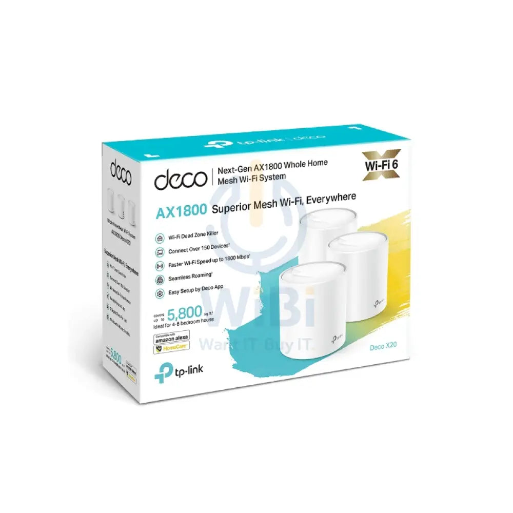 TP-Link AX1800 Whole Home Mesh Wi-Fi 6 System - 574 Mbps / LAN / White Networking Products > Wireless Access Point