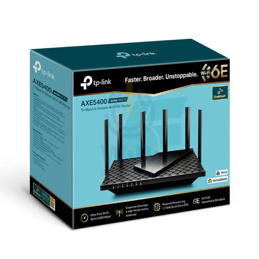 TP-Link AXE5400 Tri-Band Gigabit Wi-Fi 6E Router - 6GHz (2402 Mbps) / USB3.0 / Gigabit WAN / Gigabit LAN Networking